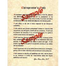 UNFRAMED Chiropractic Oath Print on Parchment Image